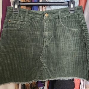 AVA 5 Pocket Corduroy Skirt w/ Distressed Bottom Hem- worn twice!!